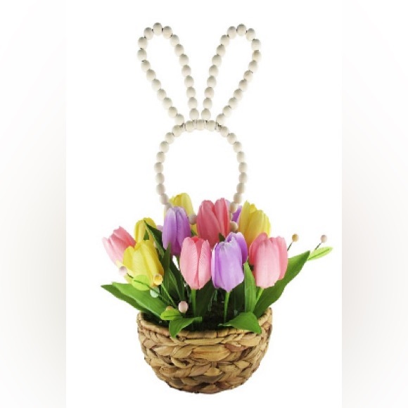celebrate together Other - Easter Bunny Artificial Flower Basket Decor